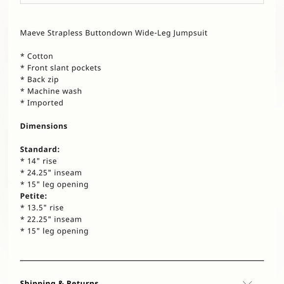 Maeve Button down Wide leg Jumpsuit - Picture 5 of 5